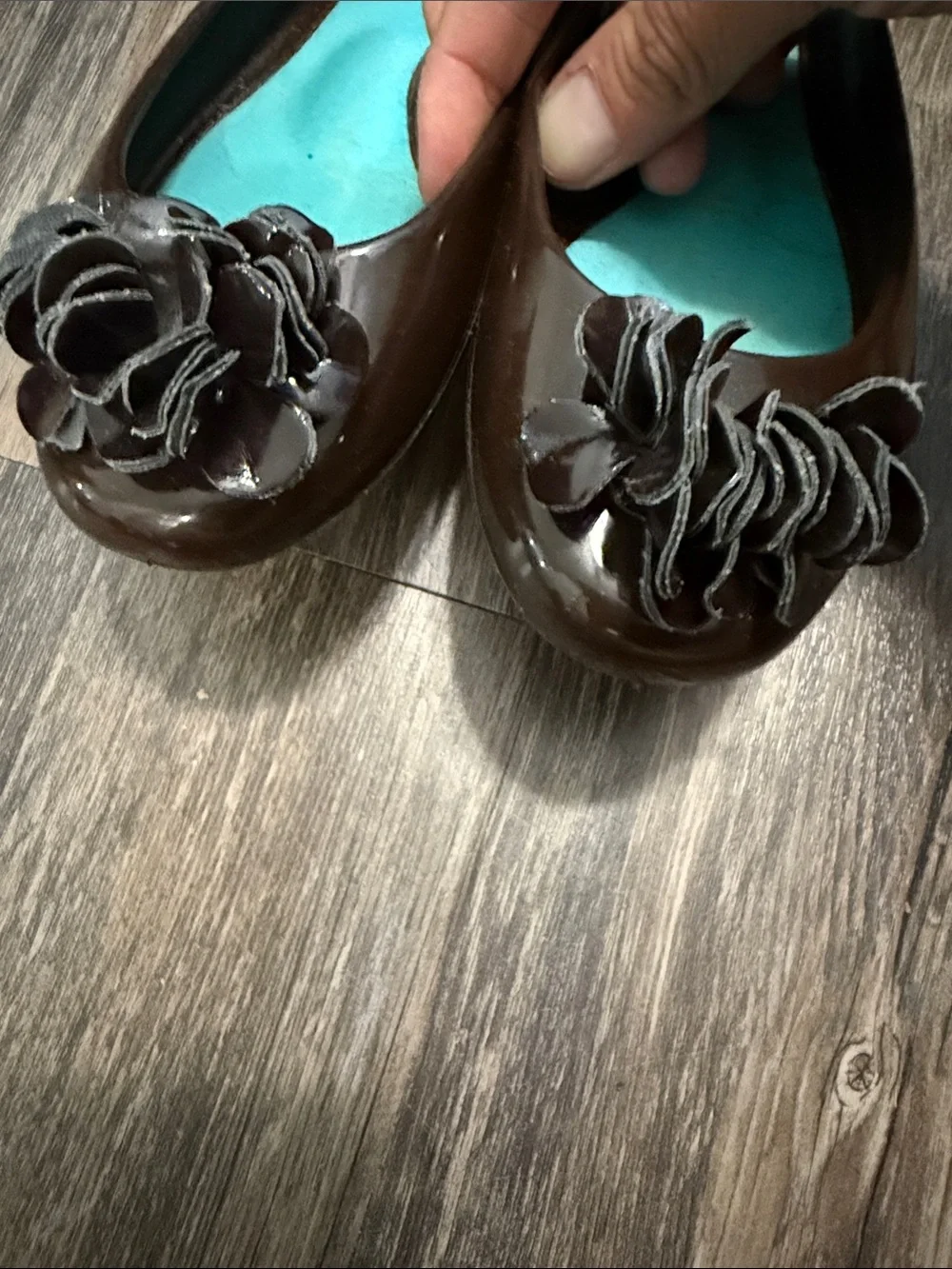 Oka b | Brown Flower Round Toe Ballet Flats size 7